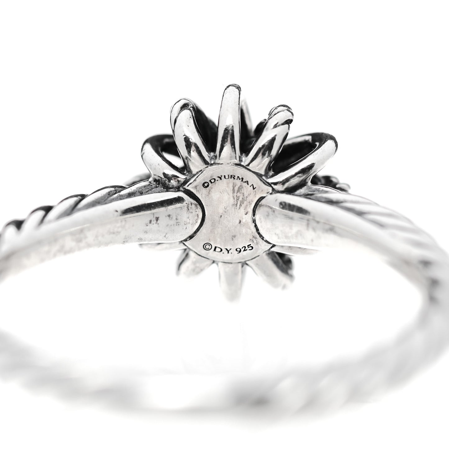 Sterling Silver Diamond Petite Starburst Ring 56 7.5