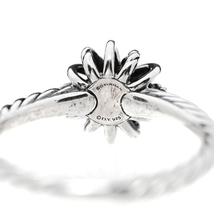David Yurman Sterling Silver Diamond Petite Starburst Ring 56 7.5 4 of 5