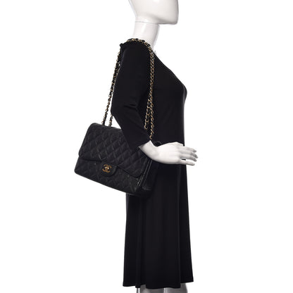 Chanel Caviar Quilted Jumbo Single Flap Black 2 of 11