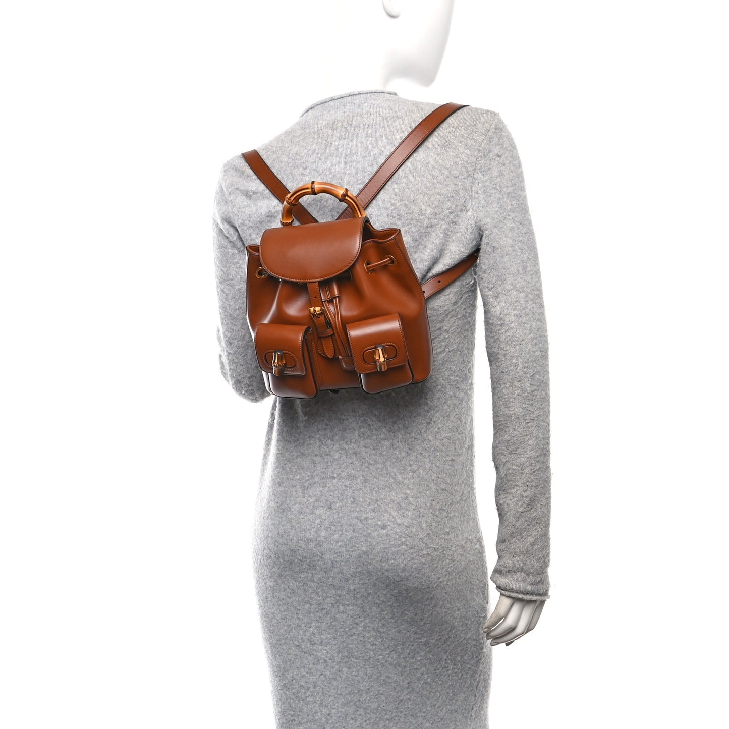 Calfskin Bamboo Backpack Cuir