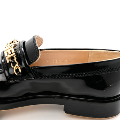 Chanel Shiny Calfskin Logo Loafers 35 Black 8 of 18