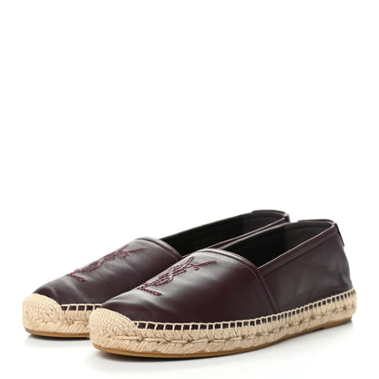 Saint Laurent Nappa Vendome Monogram Espadrilles 40.5 Barolo 3 of 10