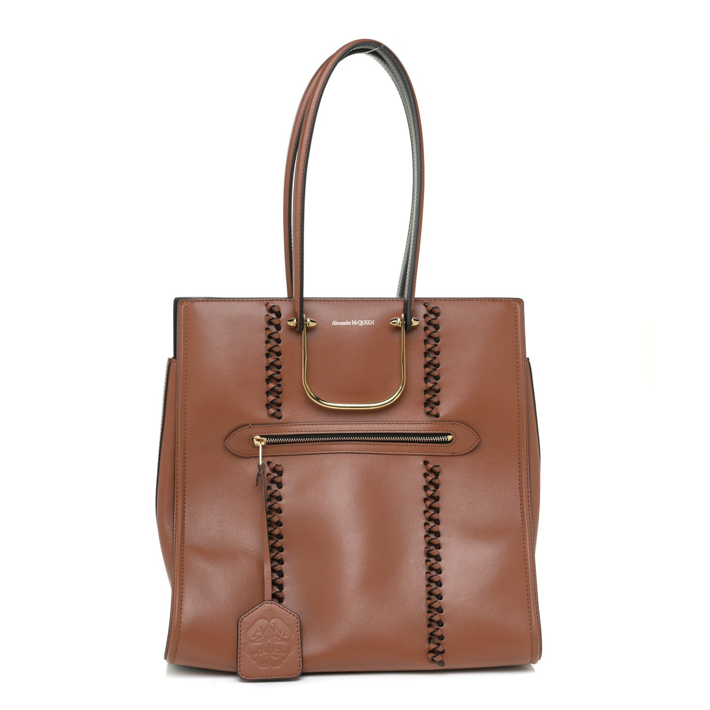 Calfskin The Tall Story Shoulder Bag Brown Black