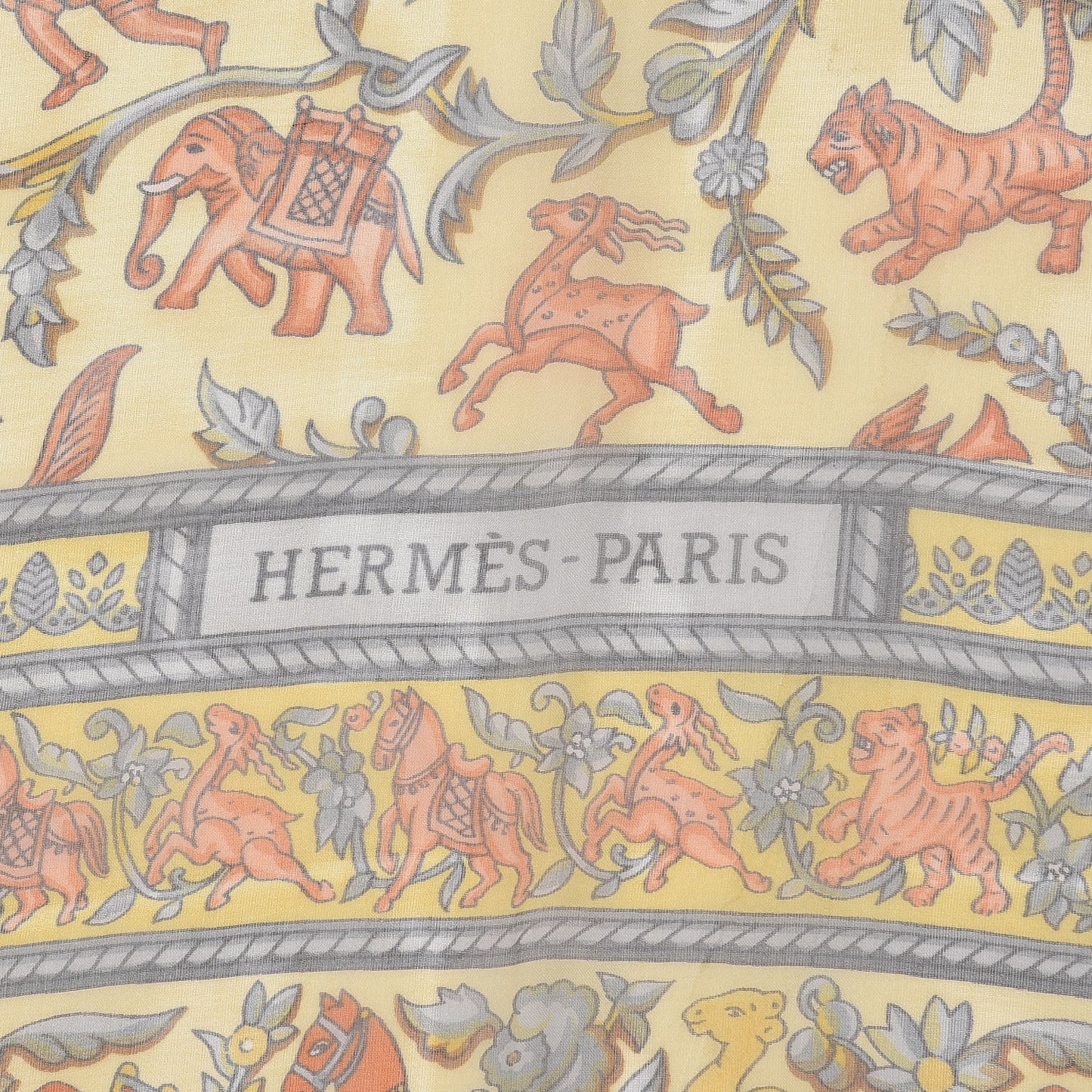 Cashmere Silk Chasse En Inde Shawl 140