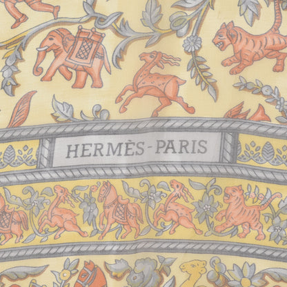 Hermes Cashmere Silk Chasse En Inde Shawl 140 4 of 9