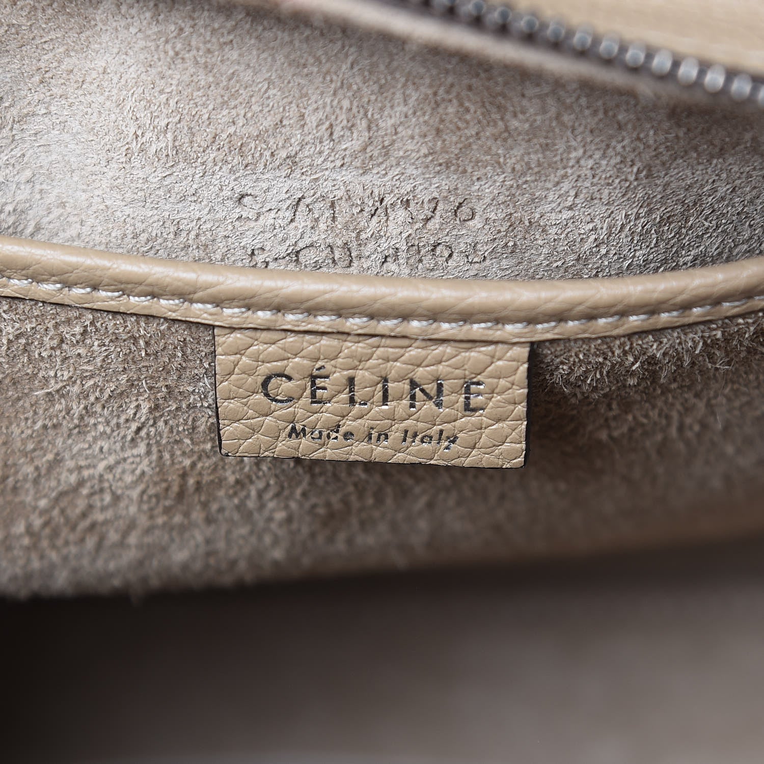 Celine Drummed Calfskin Nano Luggage Dune 6 of 8