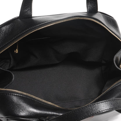 Marc Jacobs Leather Bi-Color Frankie Zip Satchel Black Chestnut 5 of 8