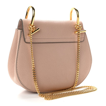 Chloe Grained Lambskin Mini Drew Shoulder Bag Cement Pink 3 of 11