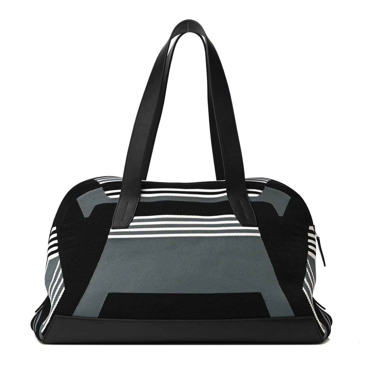 Hermes Technical Mesh Calfskin Hunter Dynamo Duffle Bag Black Gris Asphalte 1 of 10