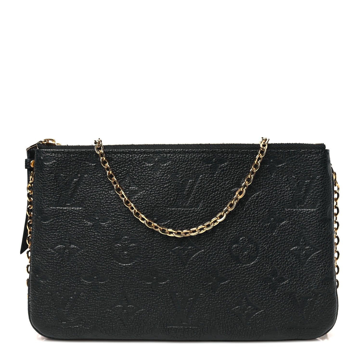 Louis Vuitton Empreinte Double Zip Pochette Black 1 of 10
