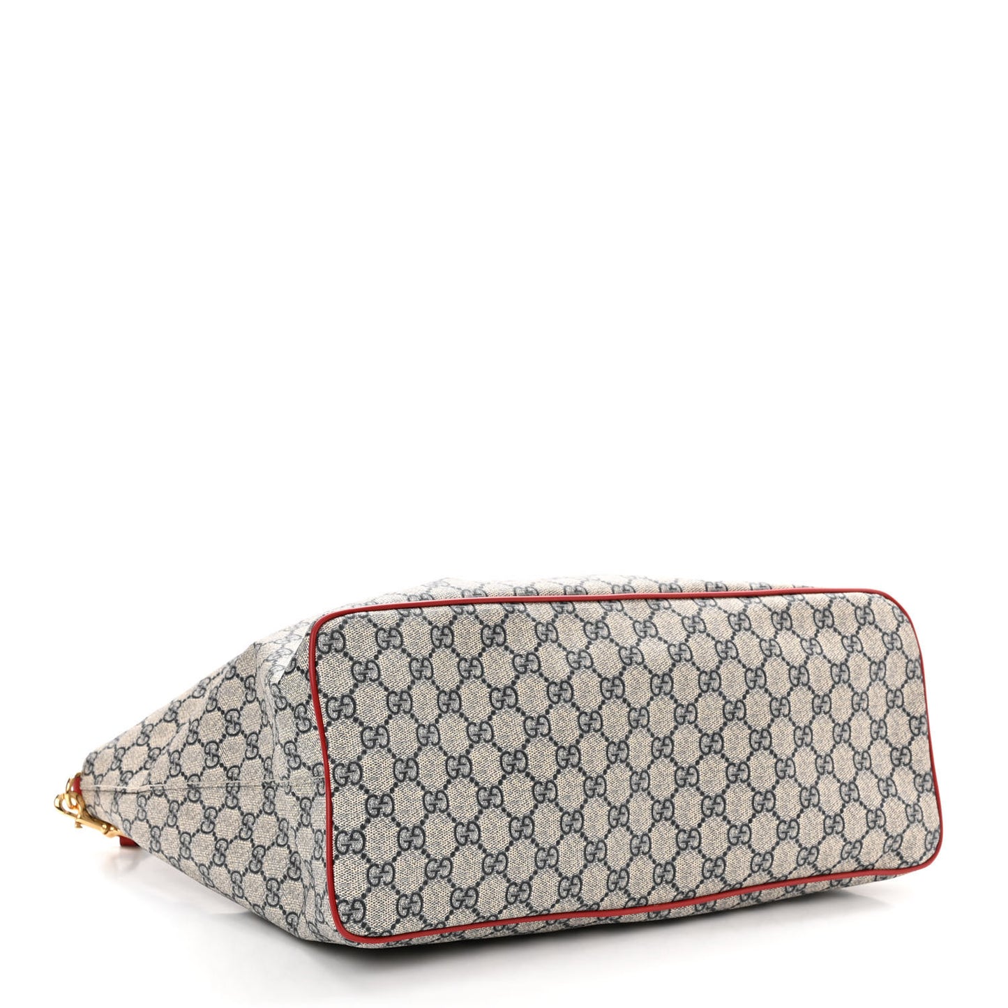Soft GG Supreme Monogram Medium Crossbody Tote Beige Black Red