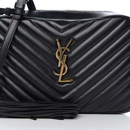 Saint Laurent Calfskin Matelasse Monogram Lou Camera Bag Black 8 of 9