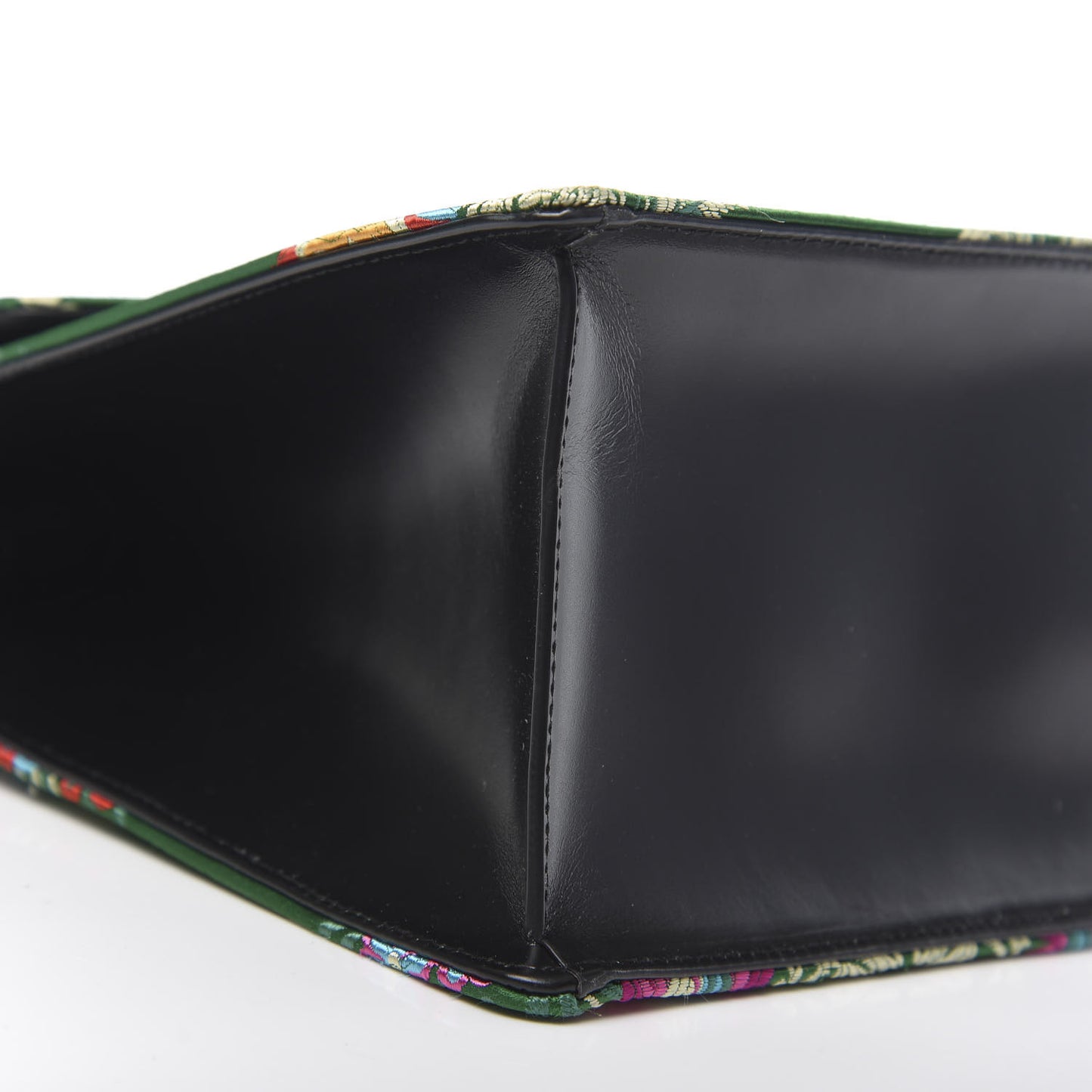 Jacquard Floral Medium Sylvie Top Handle Bag Green Multicolor Black