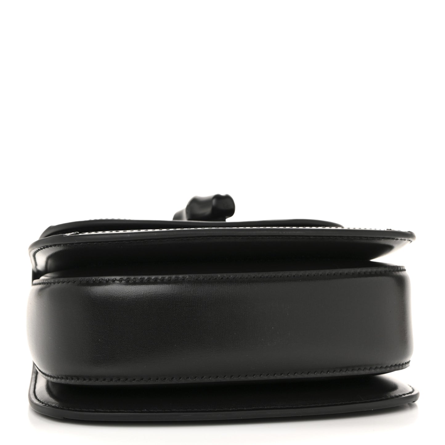 Moire Fabric Calfskin Rhinestone Monogram Monochrome Mini Bamboo 1947 Top Handle Chain Bag Black