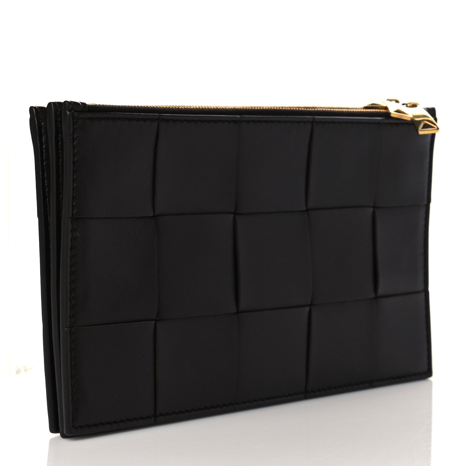 Bottega Veneta Nappa Maxi Intrecciato Zip Pouch Fondant 3 of 9