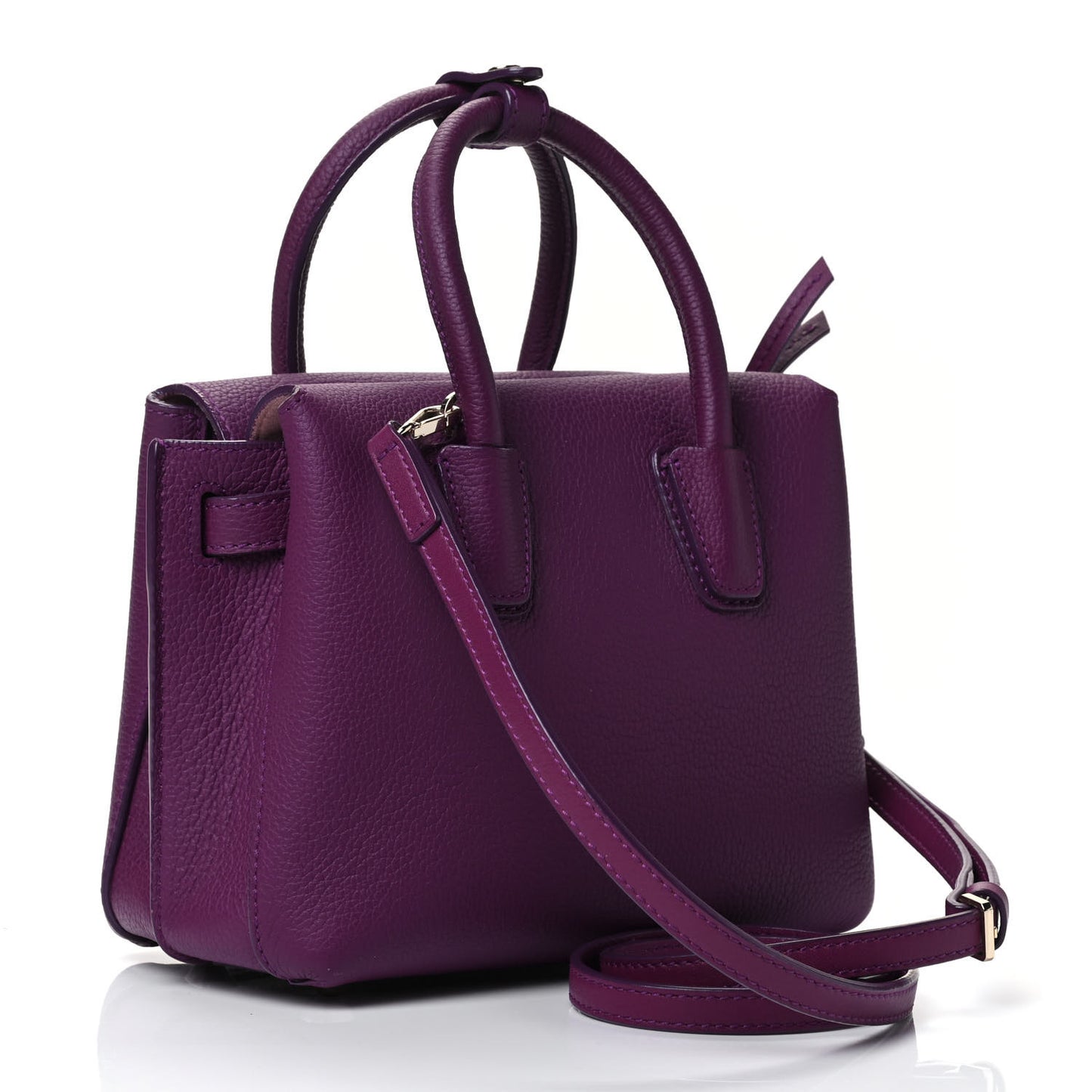 Grained Calfskin Mini Milla Tote Purple