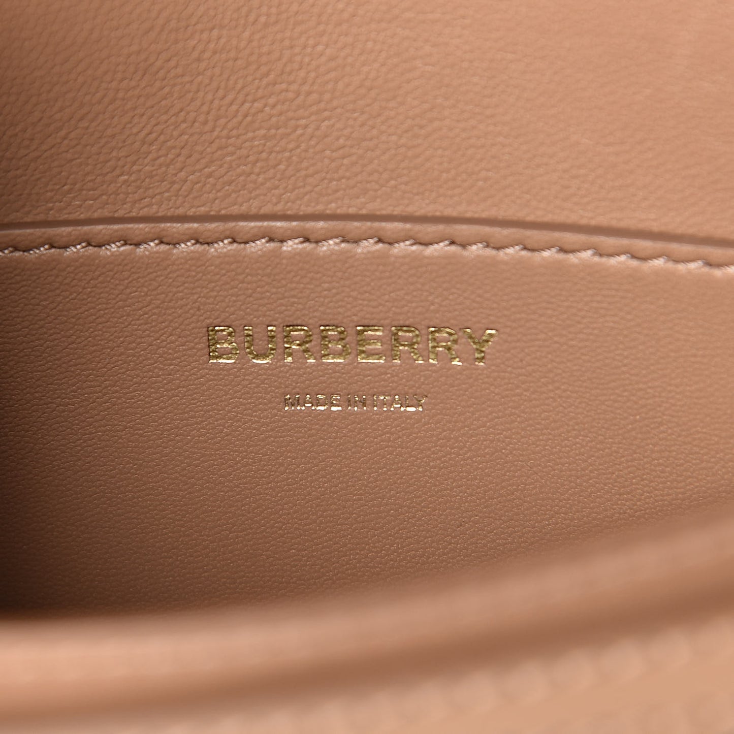 Calfskin Monogram Mini TB Bag Beige