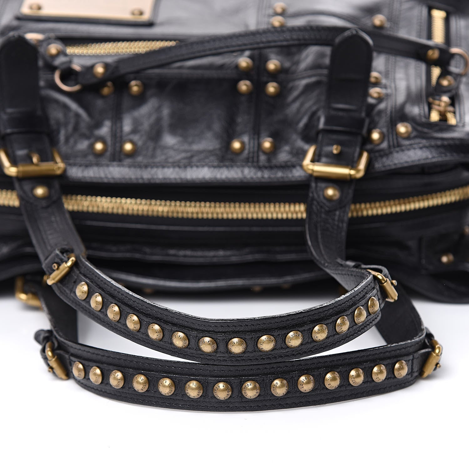 Louis Vuitton Lambskin Riveting Black 8 of 13