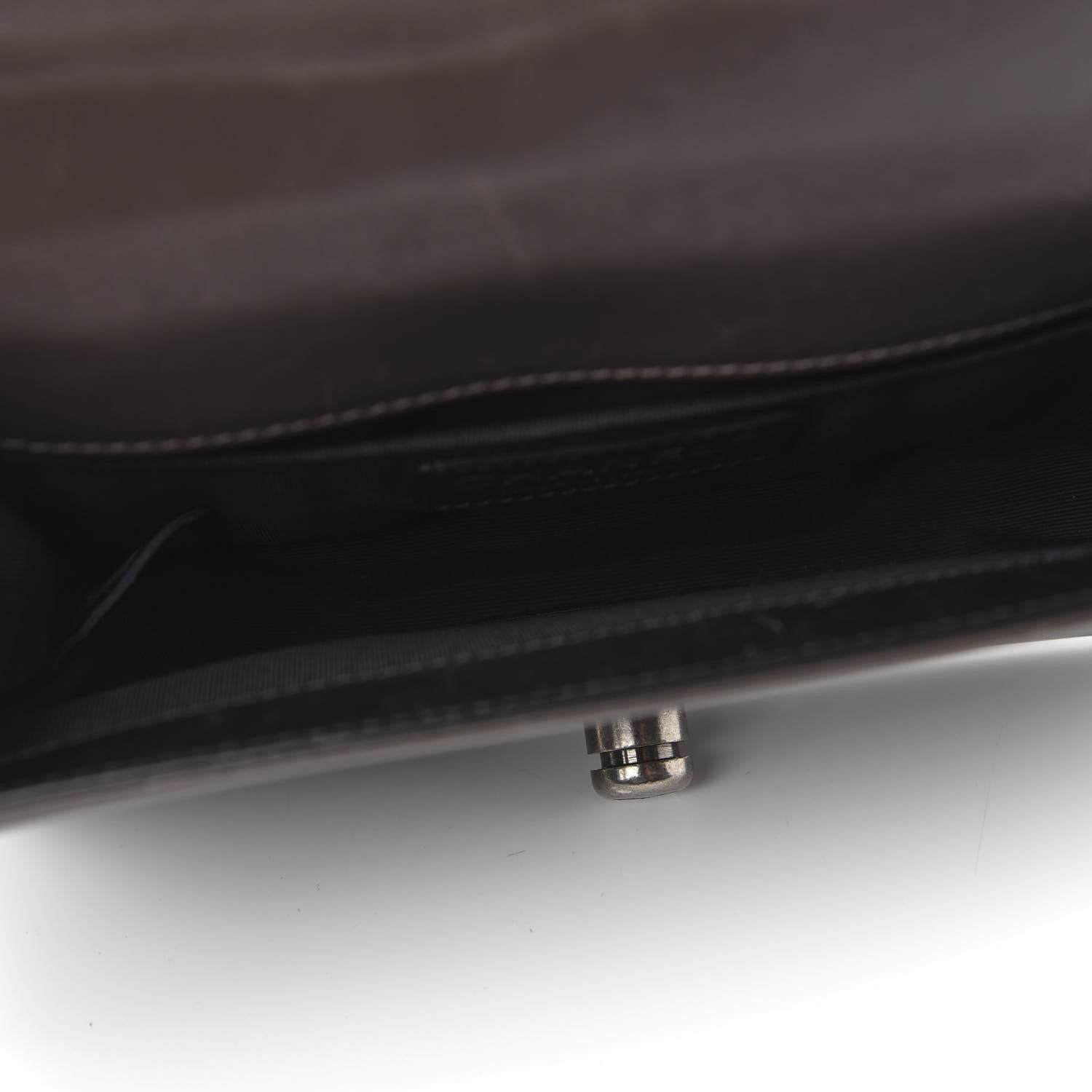 Chanel Glazed Calfskin Small Boy Flap Black Brown 5 of 14