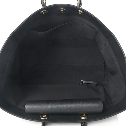 Chanel Bullskin Stitched Large Shopping Bag Black 5 of 9