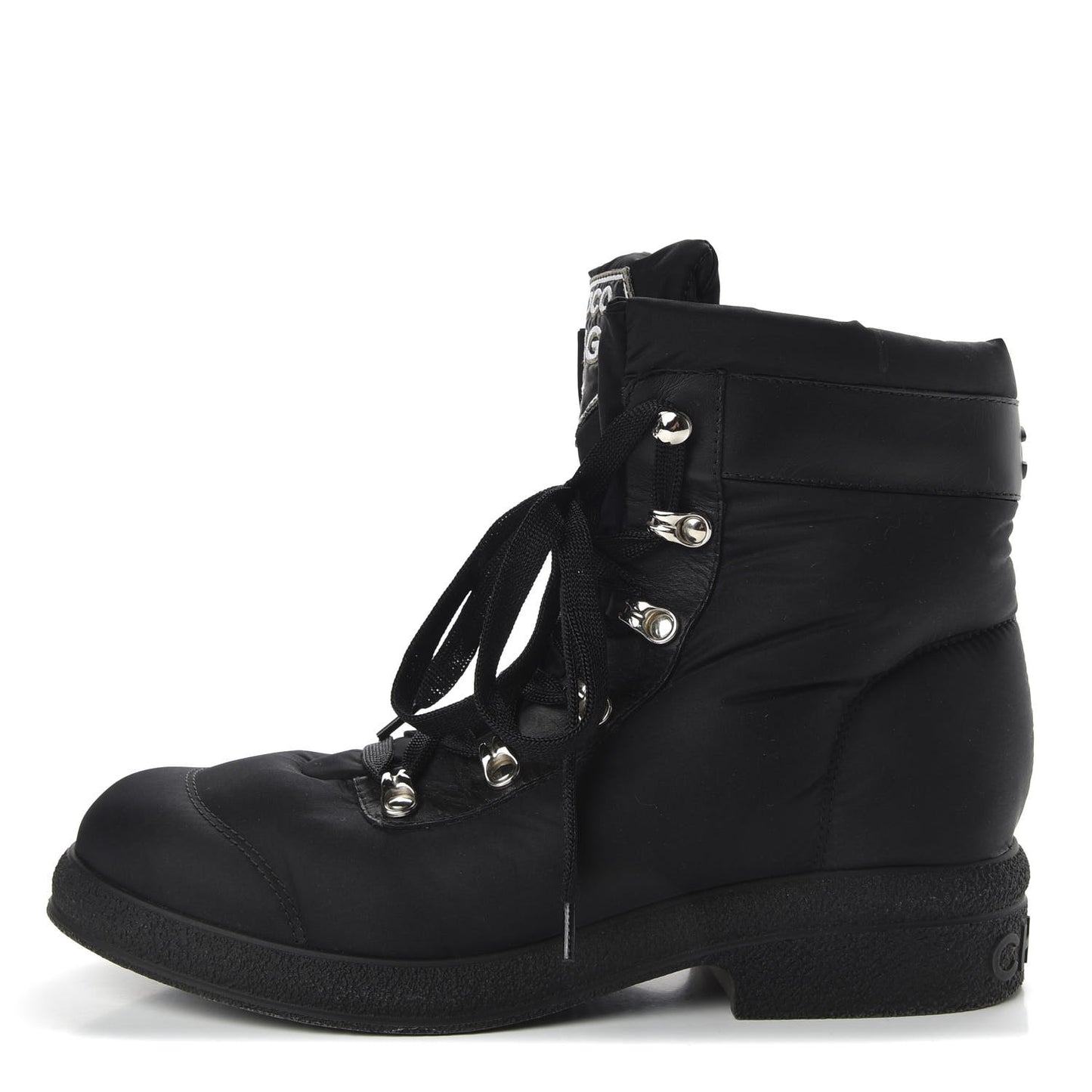 Nylon Calfskin Womens Coco Neige Short Boots 40 Black