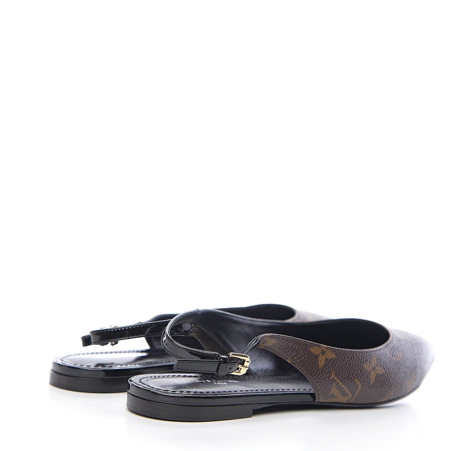 Louis Vuitton Patent Monogram Cherie Slingback Ballerina Flats 38 4 of 8