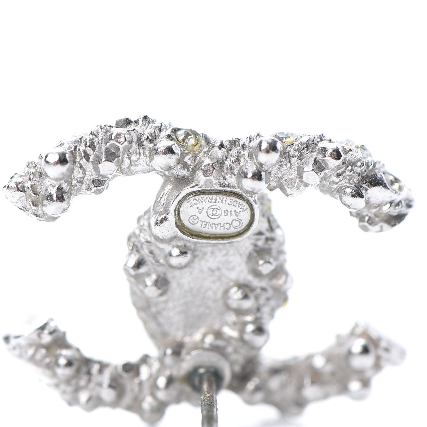Crystal CC Earrings Silver