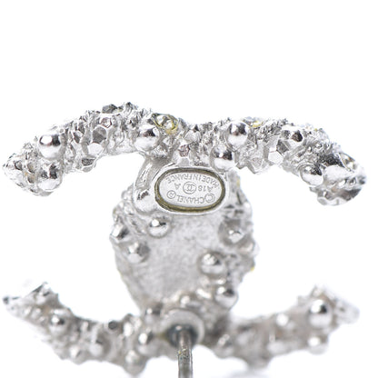 Chanel Crystal CC Earrings Silver 4 of 8