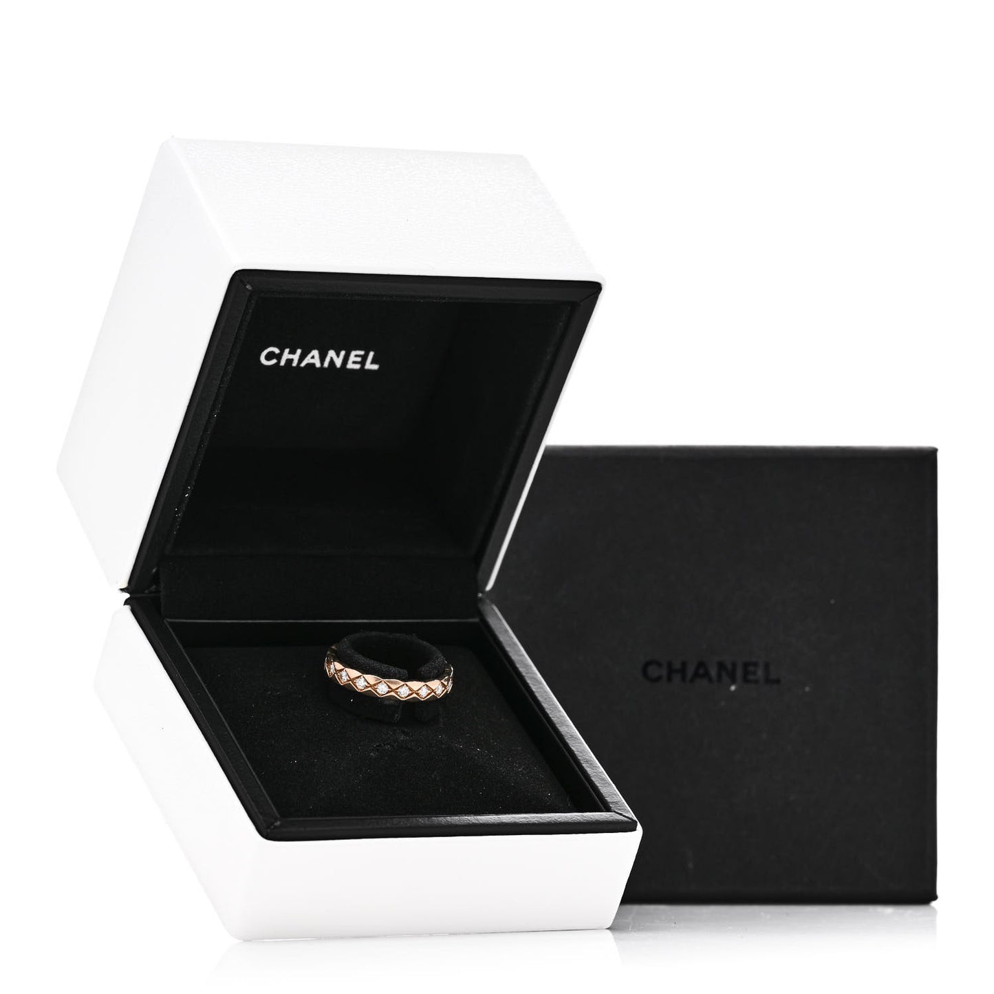 18K Beige Gold Diamond Mini Coco Crush Ring 51 5.75