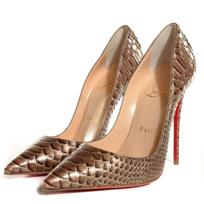 Christian Louboutin Python Armure So Kate 120 Pumps 34.5 Lichen 3 of 7