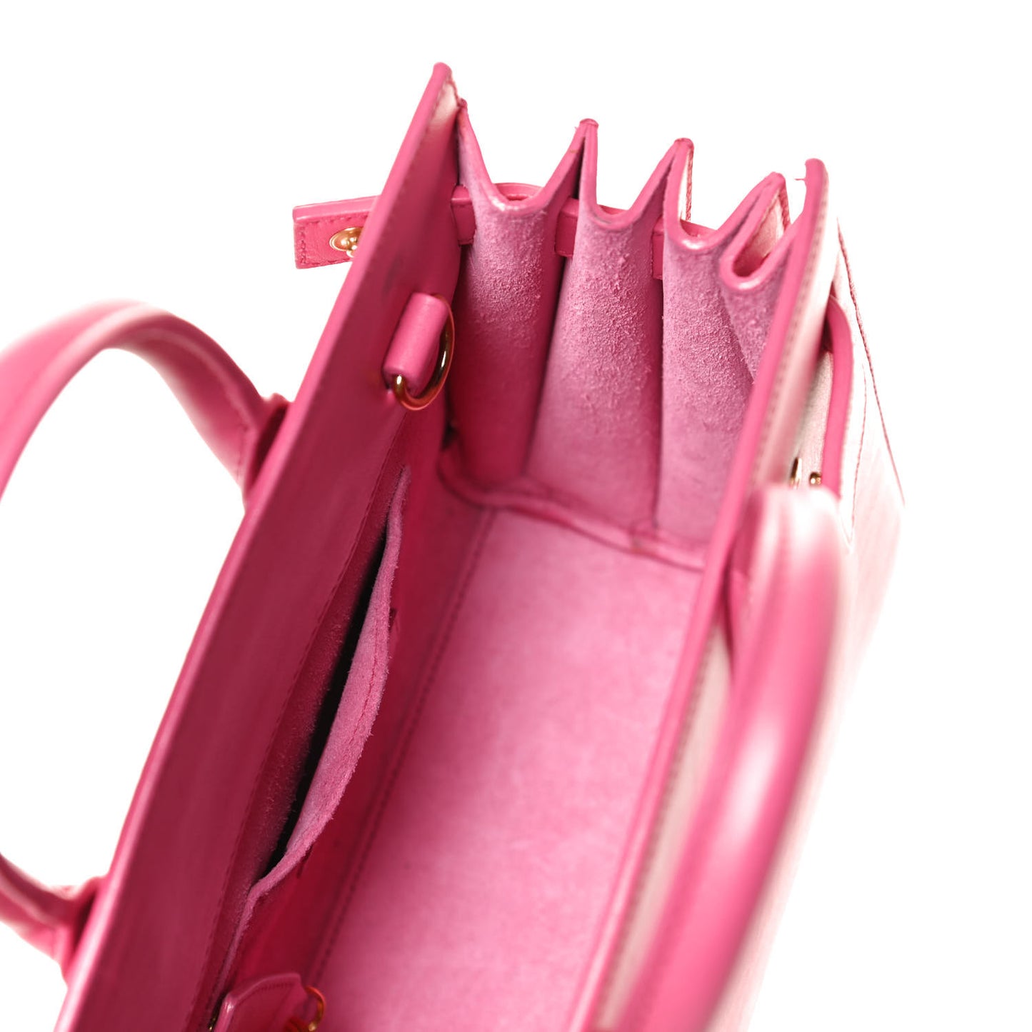 Calfskin Nano Sac De Jour Lipstick Fuchsia