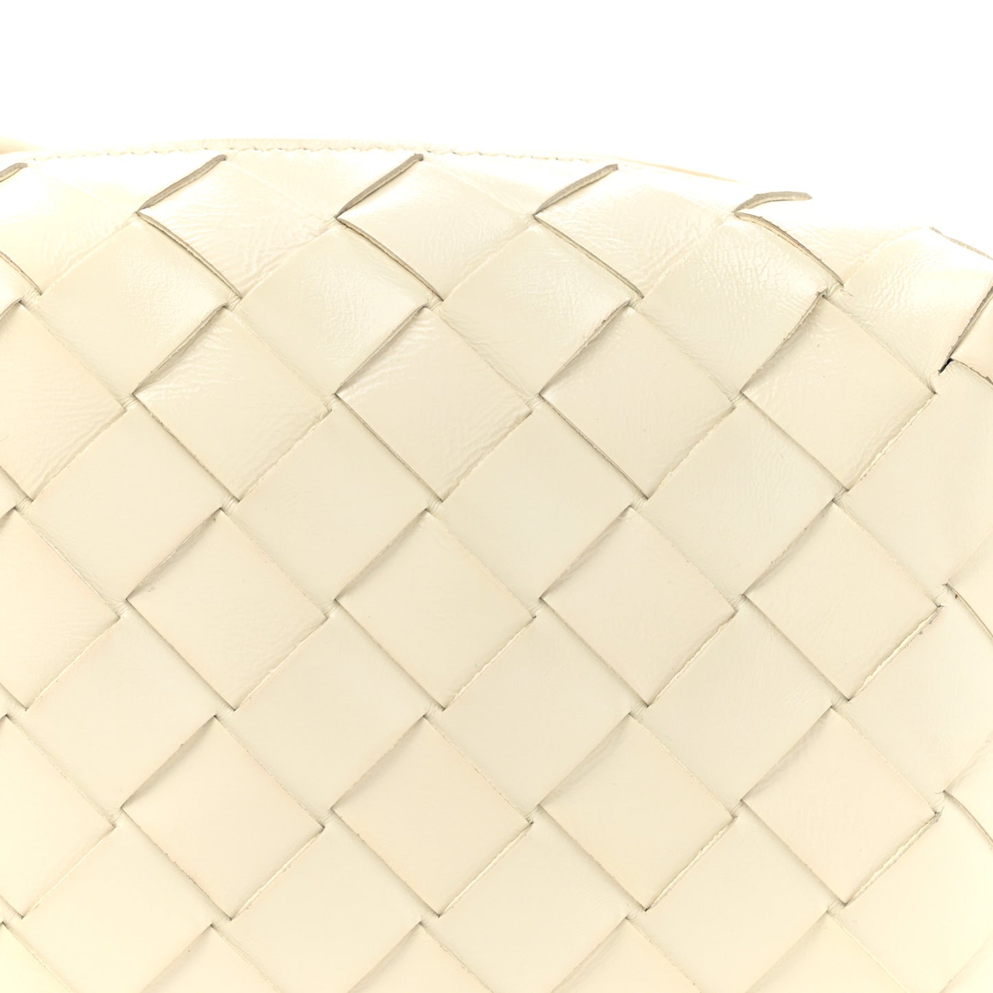 Nappa Intrecciato Metallic Knot Mini Loop Camera Bag Bone