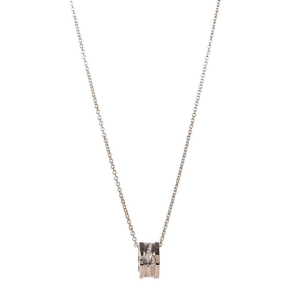 Bulgari 18K Rose Gold Diamond B.Zero1 Legend Pendant Necklace 1 of 8