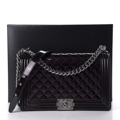 Chanel Patent Quilted New Medium Boy Flap Black 12 of 12