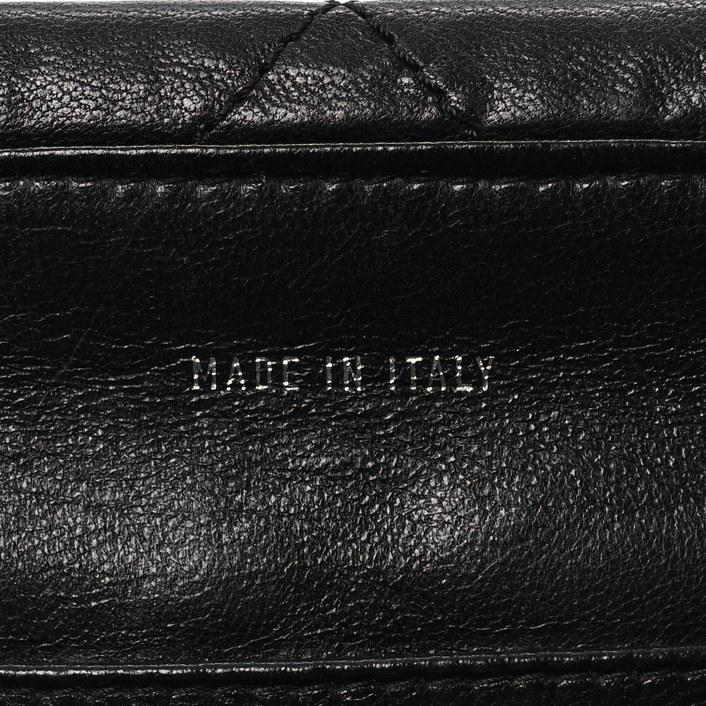 Lambskin Quilted Metal Frame Clutch Black