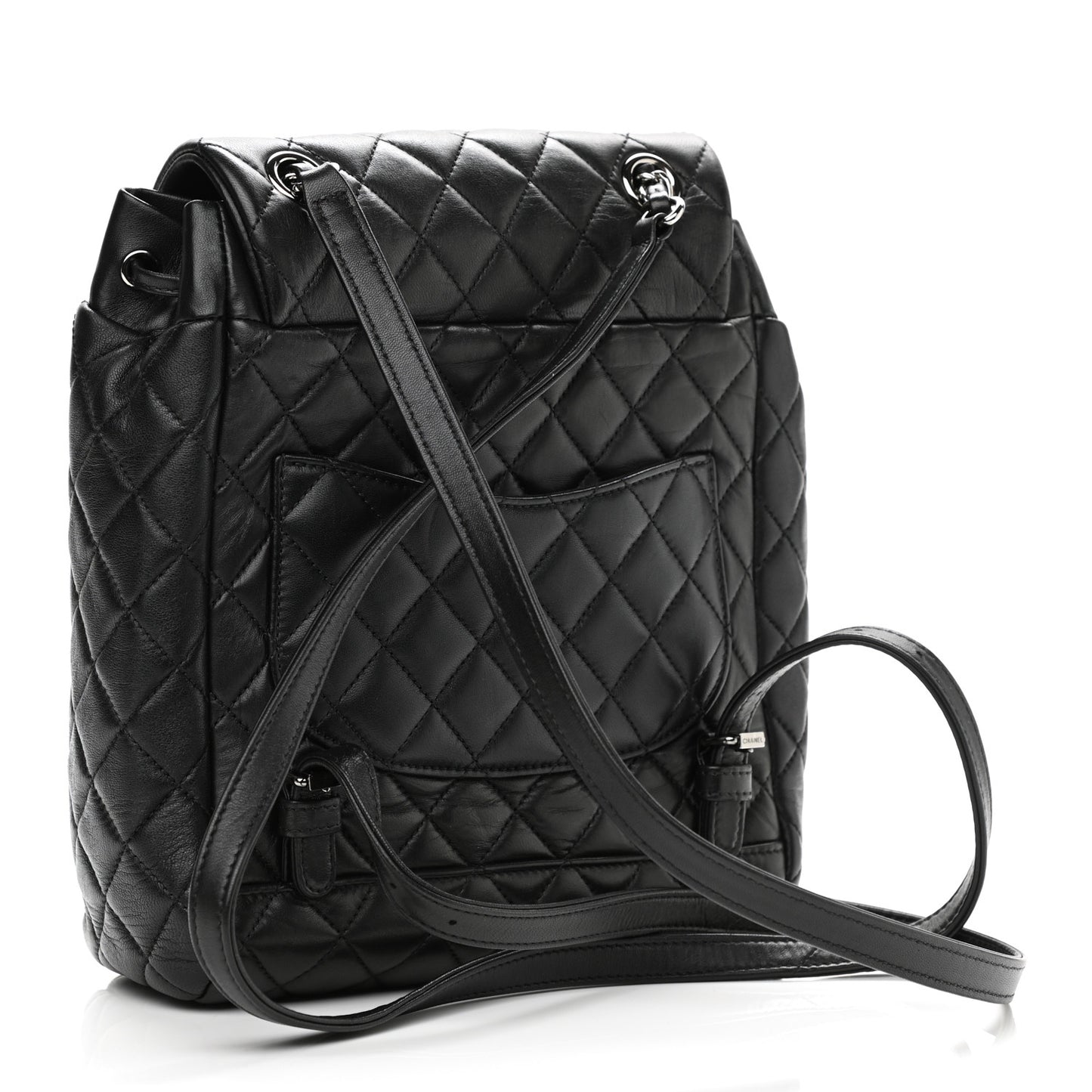 Lambskin Quilted Small Urban Spirit Backpack Black