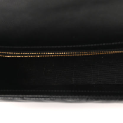 Saint Laurent Grain De Poudre Textured Mixed Matelasse Large Triquilt Monogram Satchel Black 5 of 10
