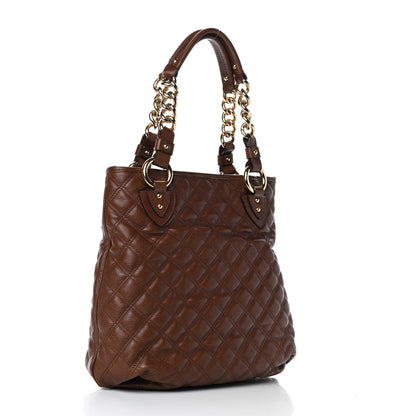 Marc Jacobs Calfskin Quilted Tote Brown 2 of 6