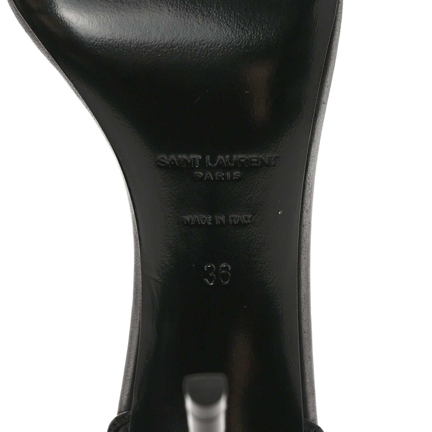 Saint Laurent Calfskin Lexi 90 Ankle Strap Sandals 36 Black 6 of 11