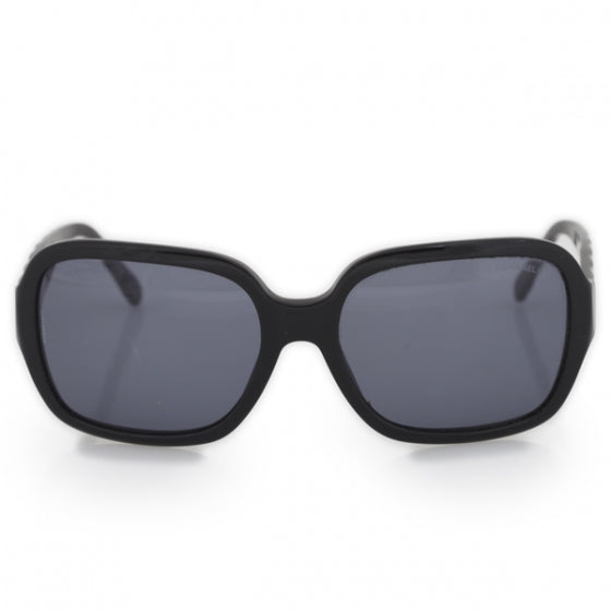 Chanel Leather Quilted CC Sunglasses Black 5124 4 of 10