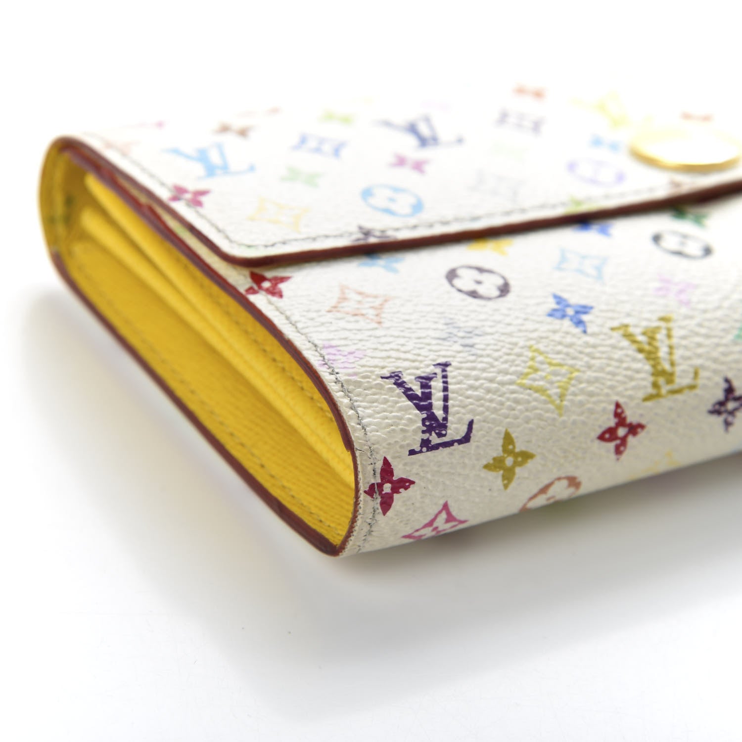 Louis Vuitton Monogram Multicolor Sarah Wallet White Citron 11 of 13