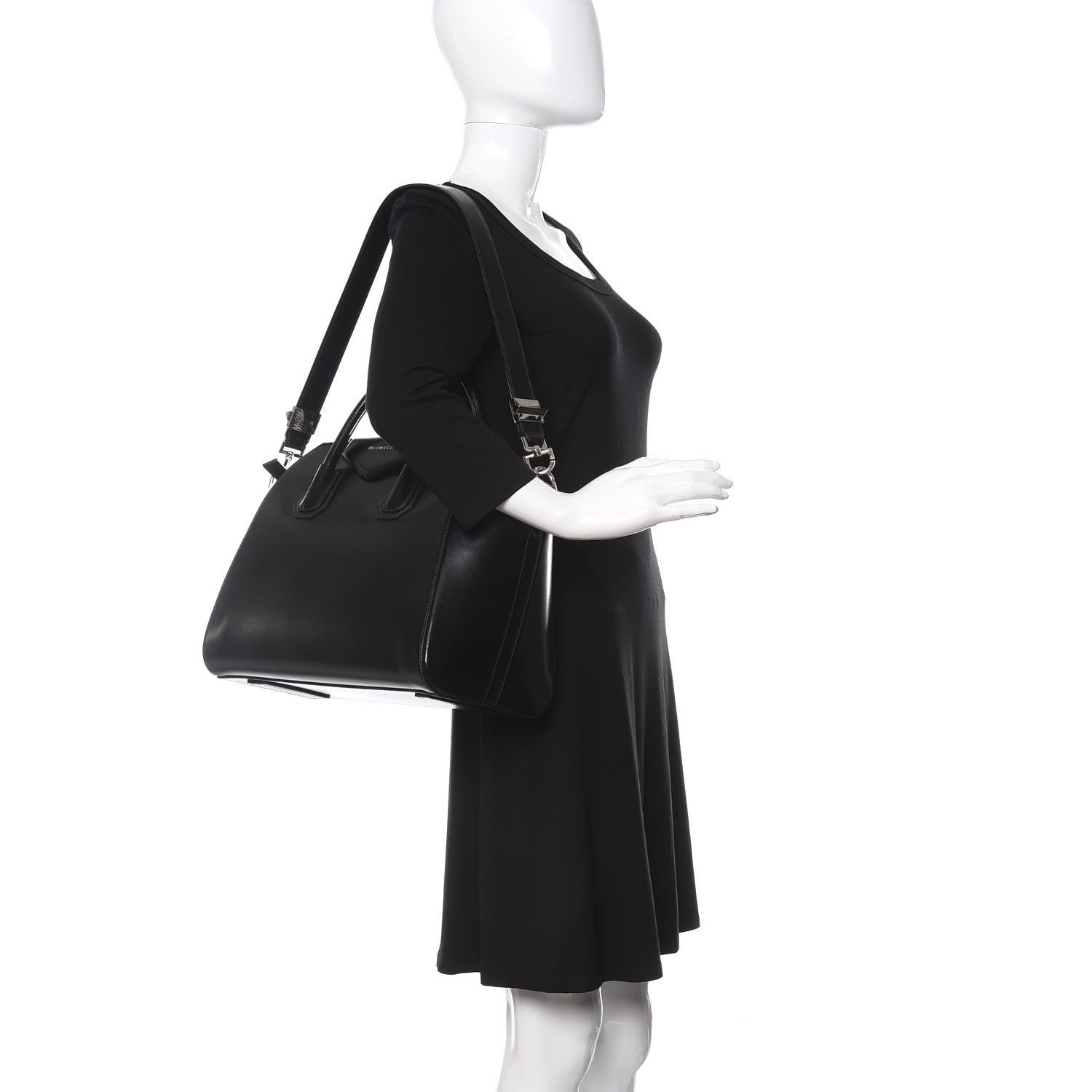 Givenchy Shiny Lord Calfskin Medium Antigona Black 2 of 10