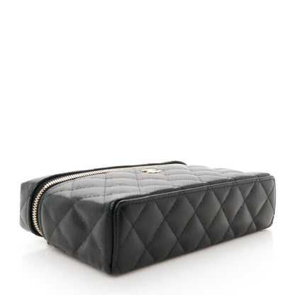Chanel Caviar Quilted Top Handle Slim Vanity With Chain Black 4 of 11