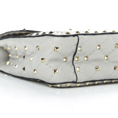 Valentino Garavani Nappa Medium Rockstud Spike Shoulder Bag Opal Grey 8 of 11