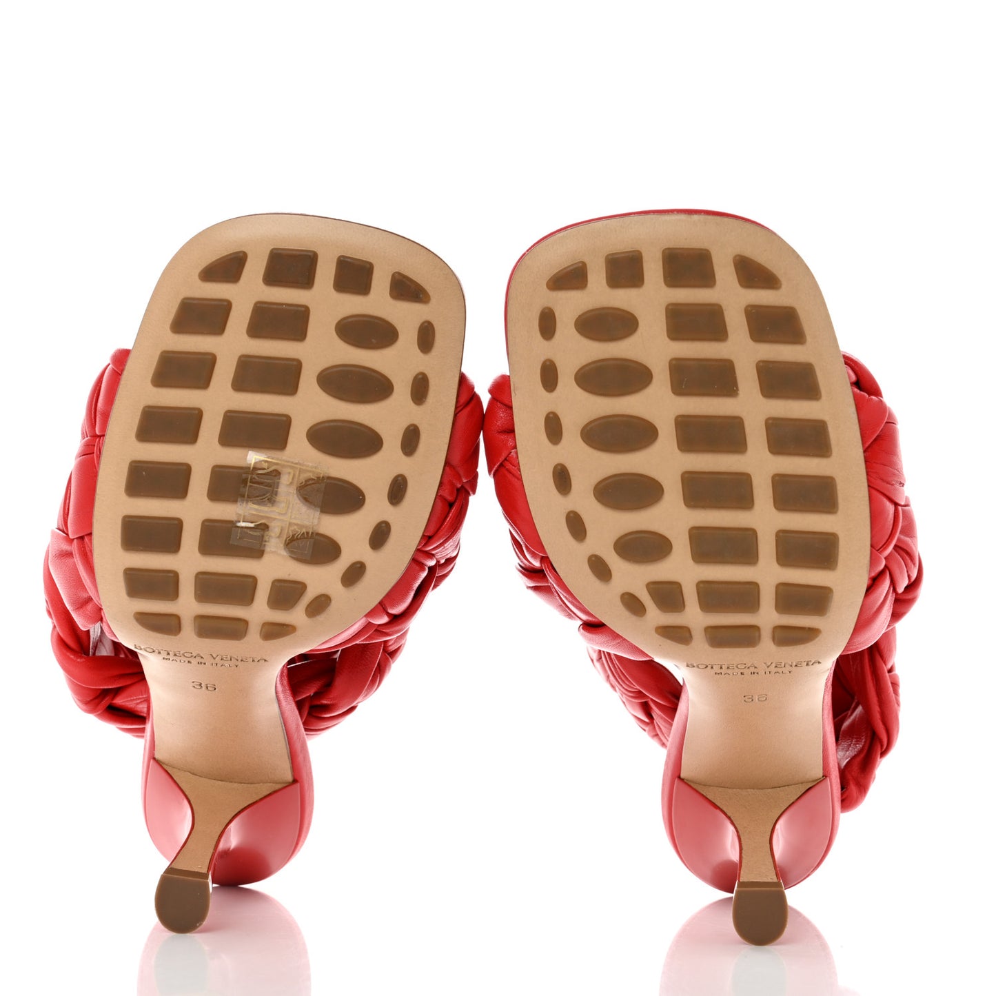 Shiny Nappa Intrecciato The Board Sandals 36 Nail Polish
