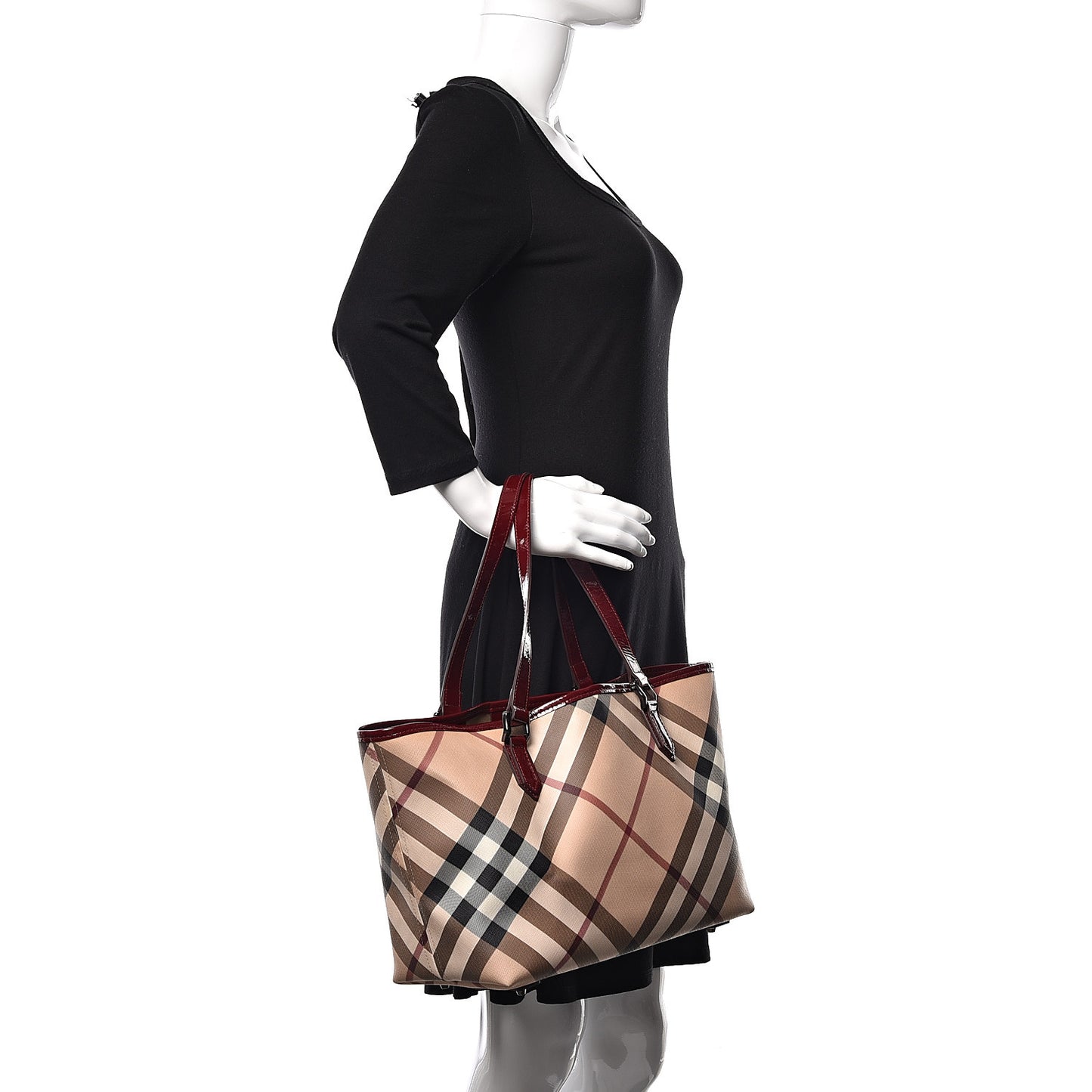 Supernova Check Small Nickie Tote Red