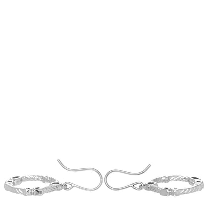 David Yurman Sterling Silver Diamond Confetti Circle Drop Earrings 3 of 4