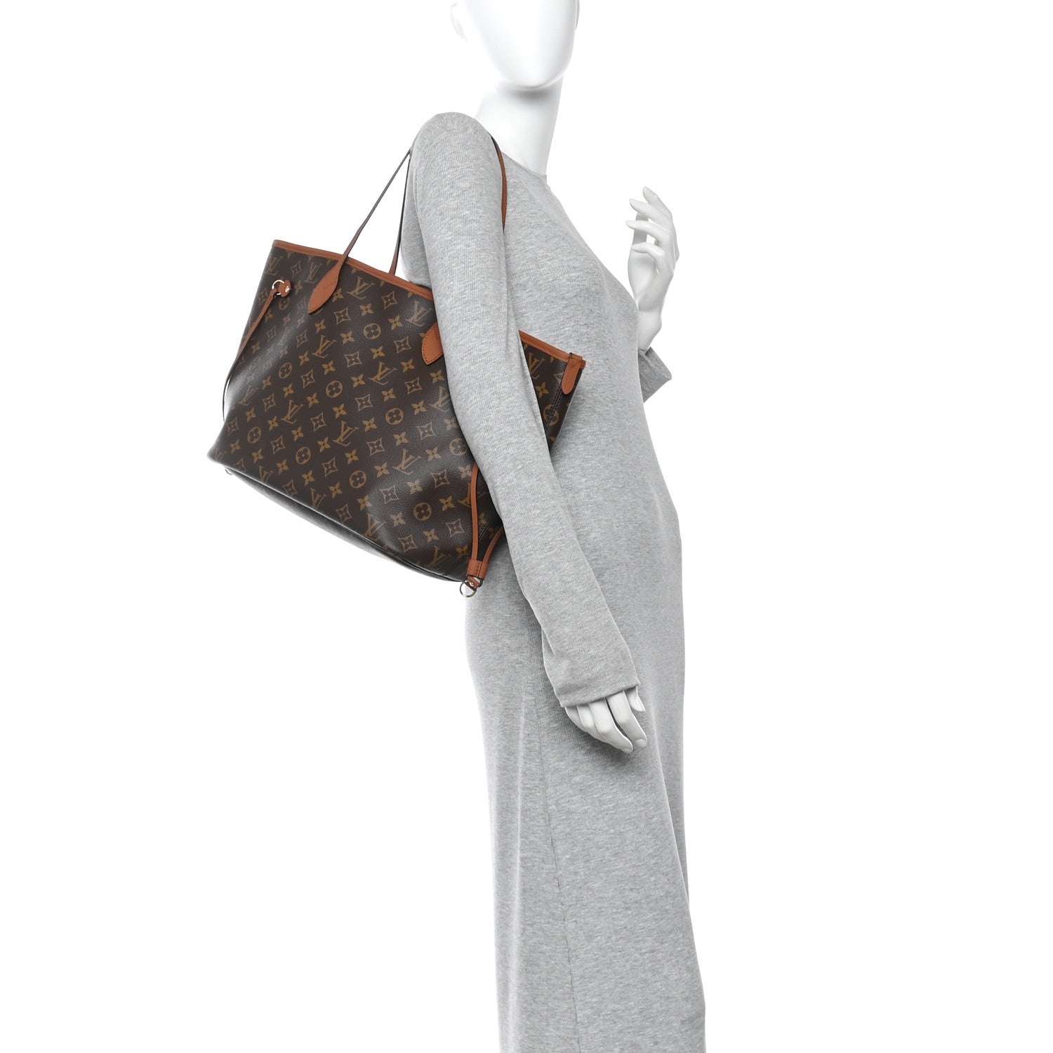 Louis Vuitton Monogram Calfskin Neo Neverfull Inside Out MM Tan 2 of 17