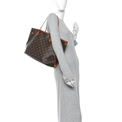 Louis Vuitton Monogram Calfskin Neo Neverfull Inside Out MM Tan 2 of 17