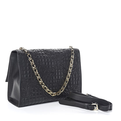 Versace Nappa Barocco Quilted Vanitas Medea Shoulder Bag Black 4 of 9